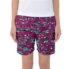 Magenta Decorative Design Women s Basketball Shorts by Valentinaart