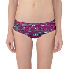 Magenta Decorative Design Classic Bikini Bottoms