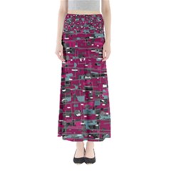 Magenta Decorative Design Maxi Skirts