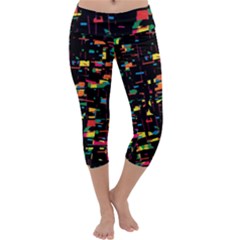 Playful Colorful Design Capri Yoga Leggings