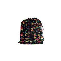 Playful Colorful Design Drawstring Pouches (xs) 