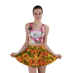 Helenium Flowers And Bees Mini Skirt