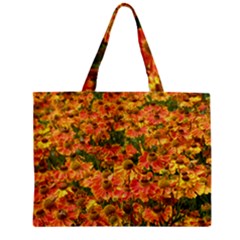 Helenium Flowers And Bees Zipper Mini Tote Bag by GiftsbyNature