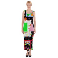 Colorful Facroty Fitted Maxi Dress