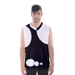 Black And White Moonlight Men s Basketball Tank Top