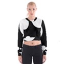 Black and white moonlight Women s Cropped Sweatshirt View1