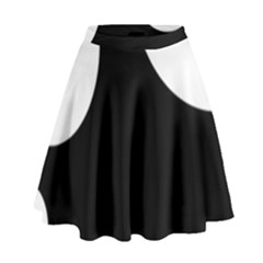 Black And White Moonlight High Waist Skirt by Valentinaart