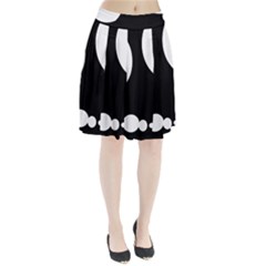 Black And White Moonlight Pleated Skirt