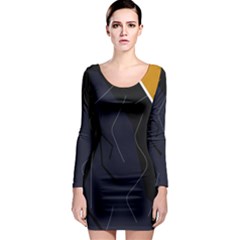 Digital Abstraction Long Sleeve Bodycon Dress by Valentinaart