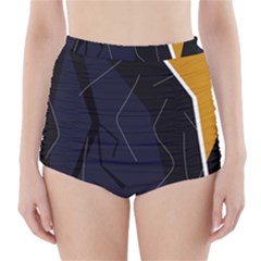 Digital Abstraction High-waisted Bikini Bottoms