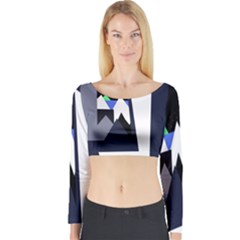 Glacier Long Sleeve Crop Top by Valentinaart