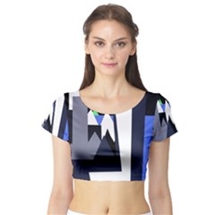 Glacier Short Sleeve Crop Top (tight Fit) by Valentinaart