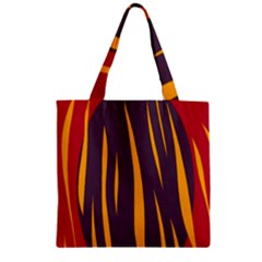 Fire Zipper Grocery Tote Bag