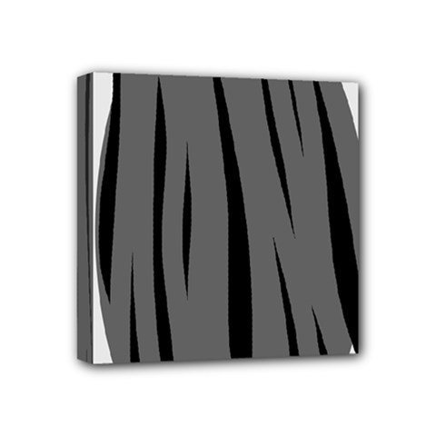 Gray, Black And White Design Mini Canvas 4  X 4  by Valentinaart