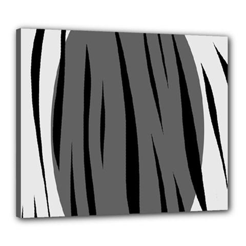 Gray, Black And White Design Canvas 24  X 20 