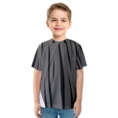 Gray, Black And White Design Kids  Sport Mesh Tee