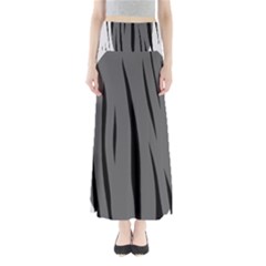 Gray, Black And White Design Maxi Skirts