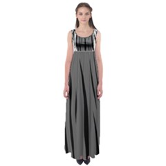 Gray, Black And White Design Empire Waist Maxi Dress