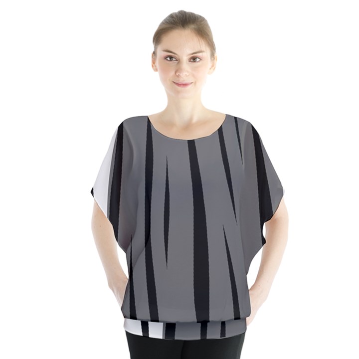 Gray, black and white design Blouse