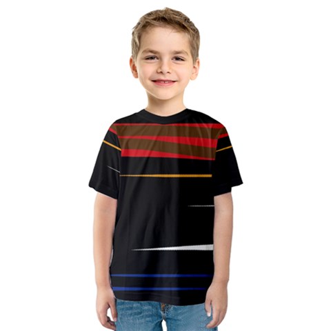 Colorful Lines  Kids  Sport Mesh Tee by Valentinaart