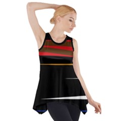 Colorful Lines  Side Drop Tank Tunic