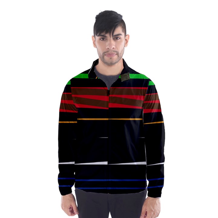 Colorful lines  Wind Breaker (Men)