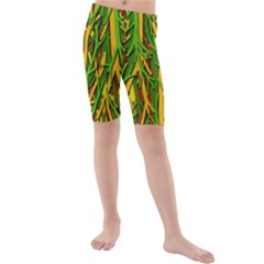 Upside-down Forest Kids  Mid Length Swim Shorts by Valentinaart