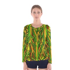 Upside-down Forest Women s Long Sleeve Tee