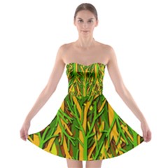 Upside-down Forest Strapless Bra Top Dress by Valentinaart