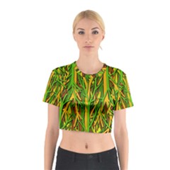 Upside-down Forest Cotton Crop Top by Valentinaart