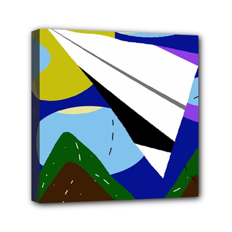 Paper Airplane Mini Canvas 6  X 6  by Valentinaart