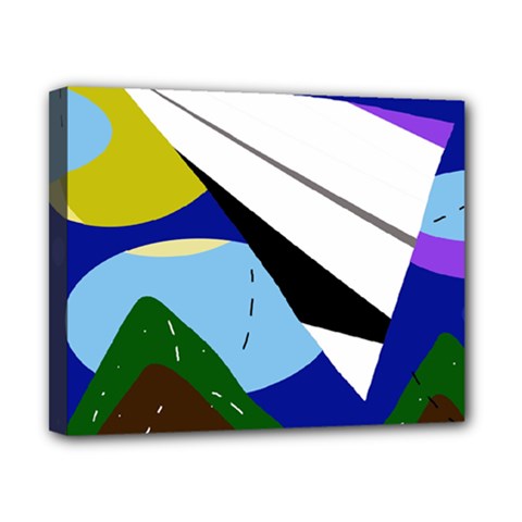 Paper Airplane Canvas 10  X 8  by Valentinaart