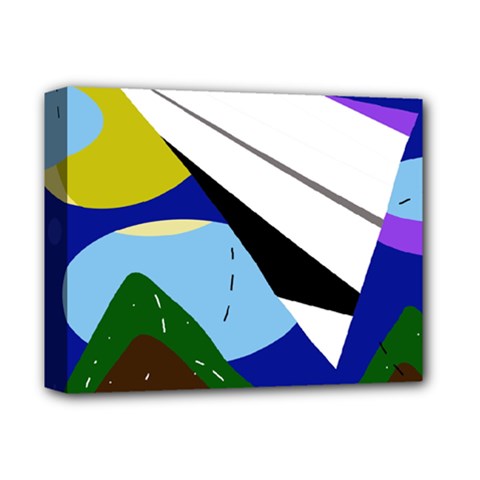 Paper Airplane Deluxe Canvas 14  X 11  by Valentinaart