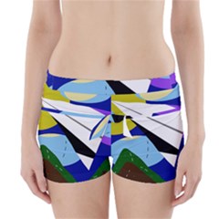 Paper Airplane Boyleg Bikini Wrap Bottoms