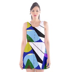 Paper Airplane Scoop Neck Skater Dress