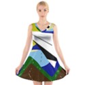 Paper airplane V-Neck Sleeveless Skater Dress View1