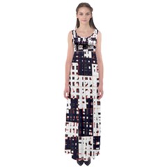 Abstract City Landscape Empire Waist Maxi Dress