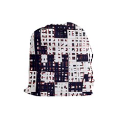 Abstract City Landscape Drawstring Pouches (large) 