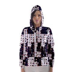 Abstract City Landscape Hooded Wind Breaker (women)