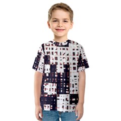 Abstract City Landscape Kids  Sport Mesh Tee