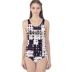 Abstract City Landscape One Piece Swimsuit by Valentinaart