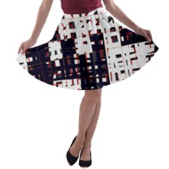 Abstract City Landscape A-line Skater Skirt