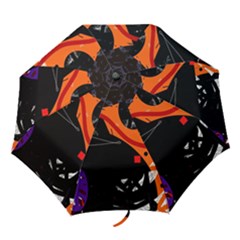 Orange Dream Folding Umbrellas by Valentinaart