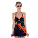 Orange dream Halter Swimsuit Dress View1