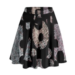 Elegant Puzzle High Waist Skirt