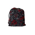 Gray and red decorative art Drawstring Pouches (Medium)  View2