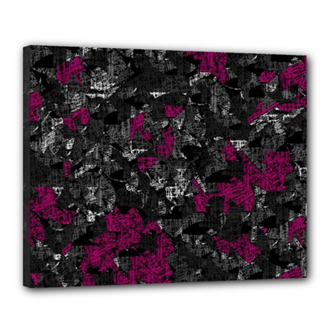 Magenta And Gray Decorative Art Canvas 20  X 16  by Valentinaart