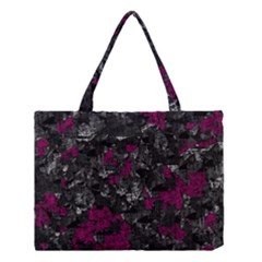 Magenta And Gray Decorative Art Medium Tote Bag