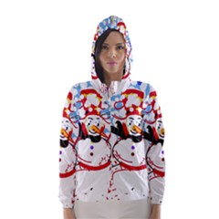 Snowman Hooded Wind Breaker (women) by Valentinaart