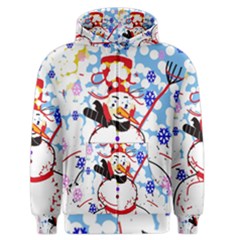 Snowman Men s Zipper Hoodie by Valentinaart